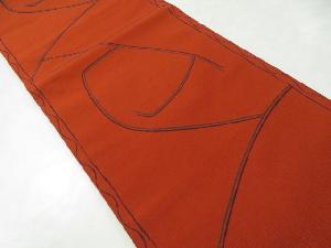 リサイクル　袋帯　紬織　幾何学模様